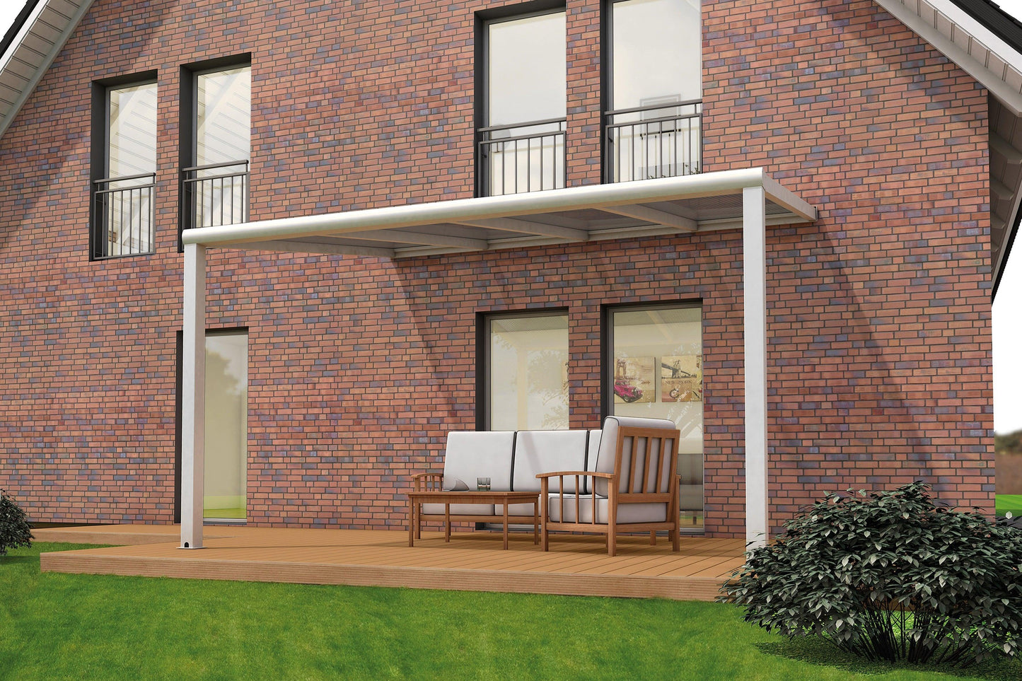 Terrassendach Plus 4 Meter Dachtiefe - HomeSystems-Bauelemente