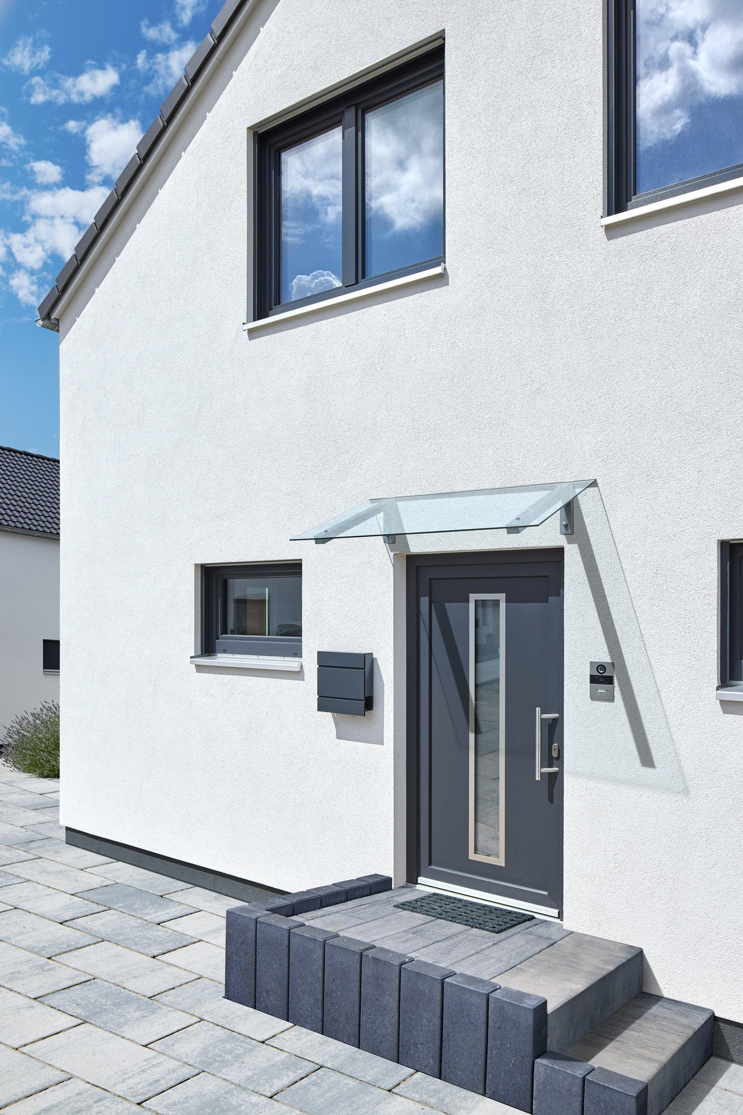 Pultvordach Bielefeld VSG-Glas 8mm - HomeSystems-Bauelemente