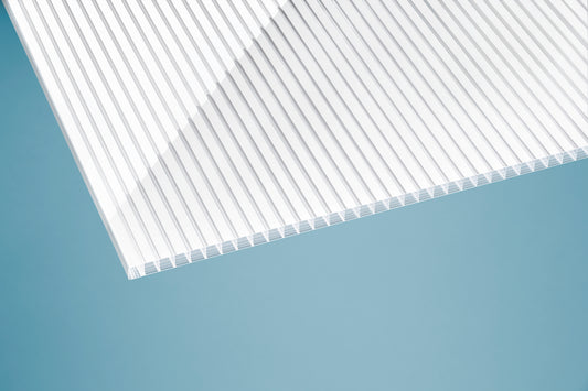 Polycarbonat Doppelstegplatten 16mm gestreift klar/weiss ZEBRA* - HomeSystems-Bauelemente