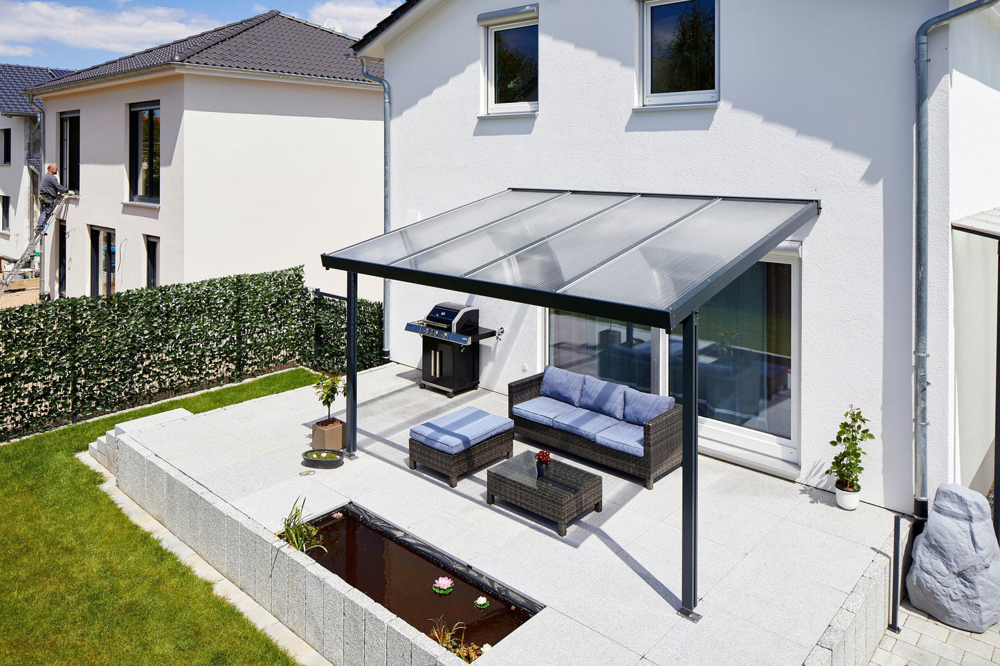 Deluxe Terrassendach 4 x 4 Acryl 16mm - HomeSystems-Bauelemente