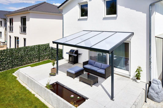 Deluxe Terrassendach 4 x 4 Polycarbonat 16mm - HomeSystems-Bauelemente