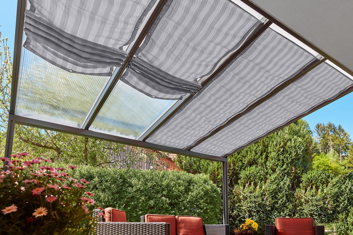 Seilzugführung für Deluxe Terrassendach - HomeSystems-Bauelemente